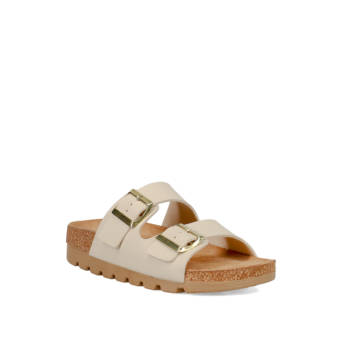 Beige footbed sandal