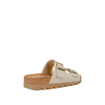 Beige footbed sandal