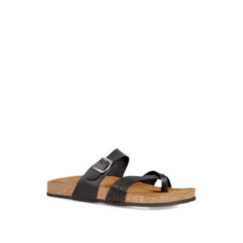 Μαύρο footbded sandal