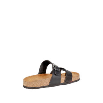 Μαύρο footbded sandal