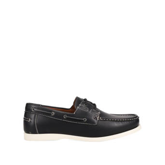 Μαύρο ανδρικό παπούτσι boat shoe