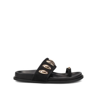 Μαύρο footbed σανδάλι