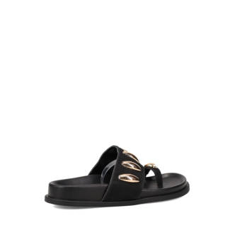 Μαύρο footbed σανδάλι