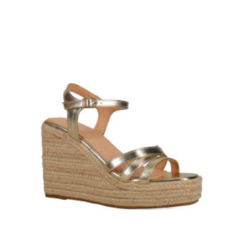 Gold wedge sandal