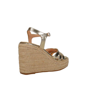 Gold wedge sandal