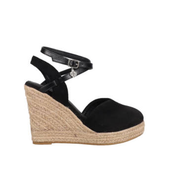 Black wedge espadrille