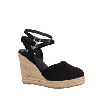 Black wedge espadrille