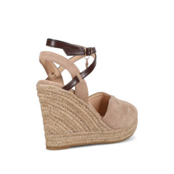 Taupe wedge espadrille