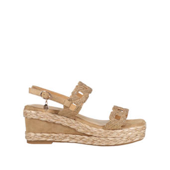 Gold wedge sandal