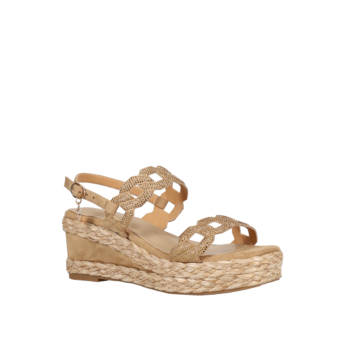 Gold wedge sandal