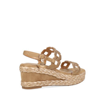 Gold wedge sandal
