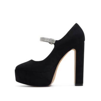 Black pump with rhinestones LUCILLA