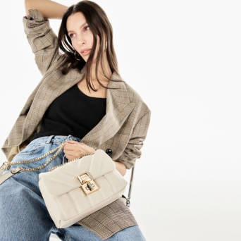 Ecru shoulder bag RHILI