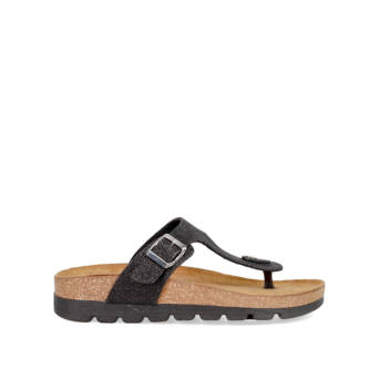 Μαύρο footbed σανδάλι