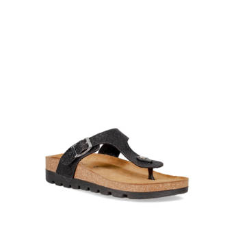 Μαύρο footbed σανδάλι