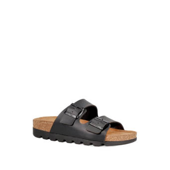 Black footbed sandal