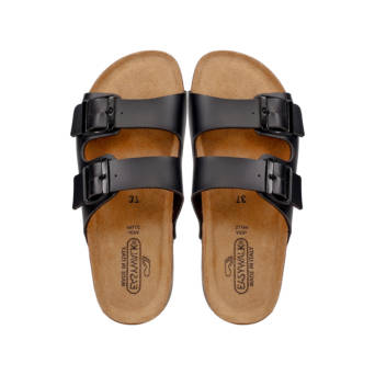 Black footbed sandal