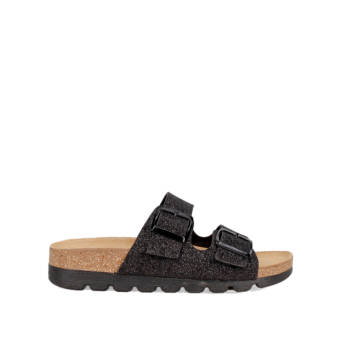 Μαύρο footbed σανδάλι
