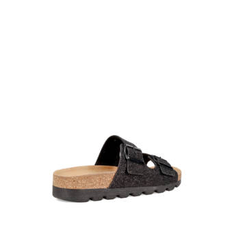 Μαύρο footbed σανδάλι