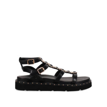Black flatform sandal