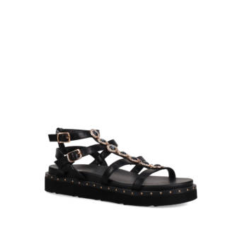 Black flatform sandal