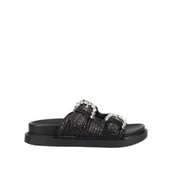 Black footbed sandal