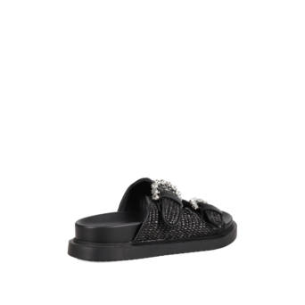 Black footbed sandal