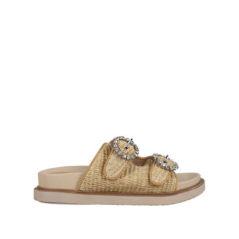Beige footbed sandal