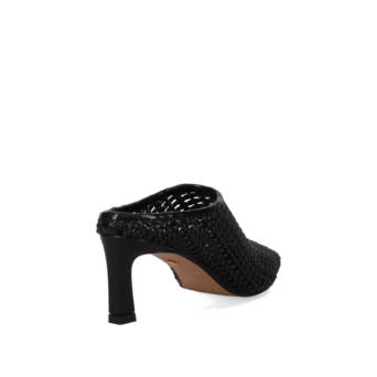 Black woven mule