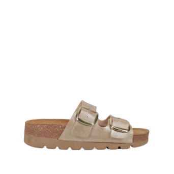 Gold footbed sandal