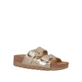 Gold footbed sandal