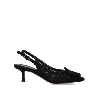 Black slingback pump