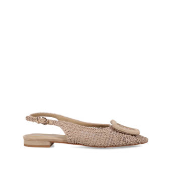 Beige slingback ballet flat