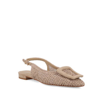 Beige slingback ballet flat