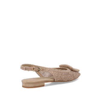 Beige slingback ballet flat