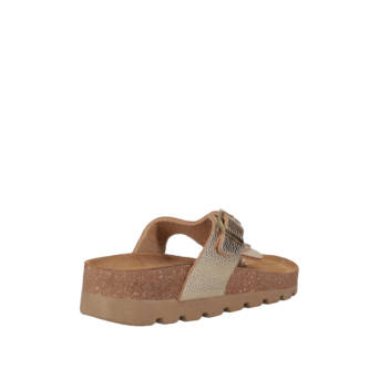 Gold footbed sandal