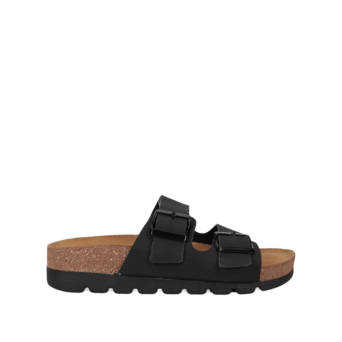Black footbed sandal