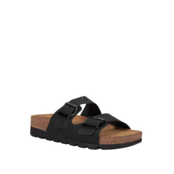 Black footbed sandal
