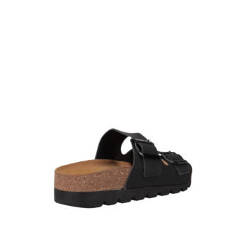 Black footbed sandal