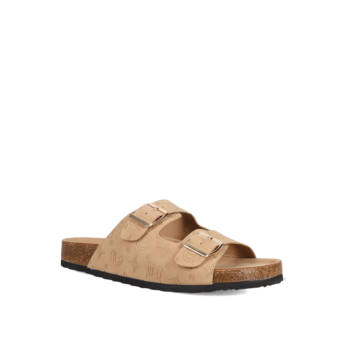 Μπεζ footbed σανδάλι