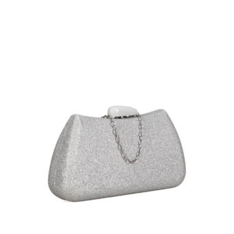 Ασημί clutch τσαντάκι