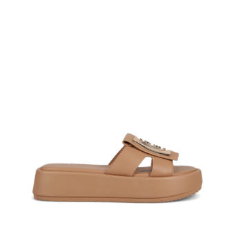 Μπεζ flatform σανδάλι