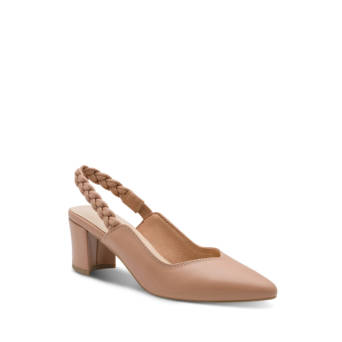 Beige slingback pump