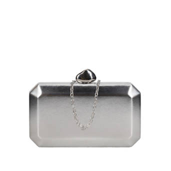 Ασημί clutch τσαντάκι