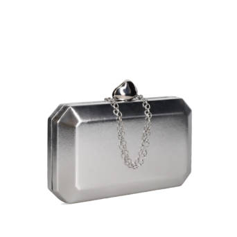 Ασημί clutch τσαντάκι