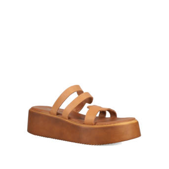Ταμπα δερμάτινο flatform σανδάλι