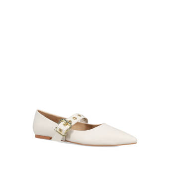 White ballet flat