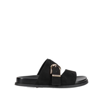 Black footbed sandal