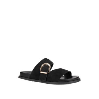 Black footbed sandal