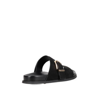 Black footbed sandal